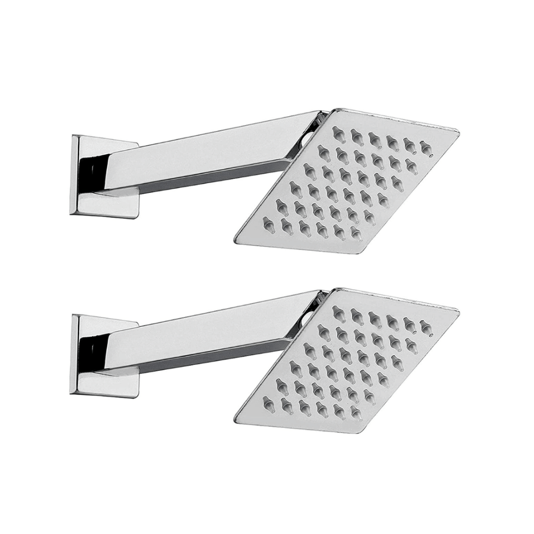     			BATHBLISS 4x4 Ultra Slim Shower with 9" Arm 2Set Stainless Steel Overhead Shower