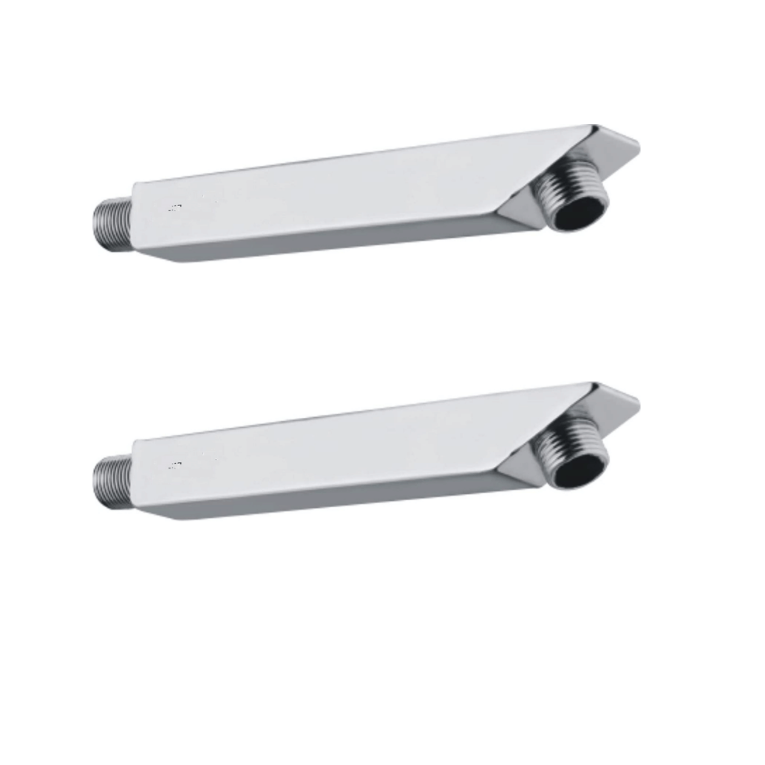 BATHBLISS 9" SS-304 Square Shower Arm (Pack of 2) Stainless Steel Overhead Shower BATHBLISS 9" SS-304 Square Shower Arm (Pack of 2) Stainless Steel Overhead Shower