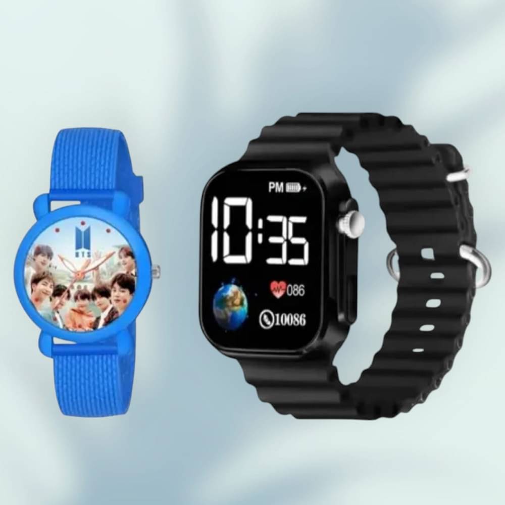     			Cosmic Blue Resin Analog-Digital Womens Watch