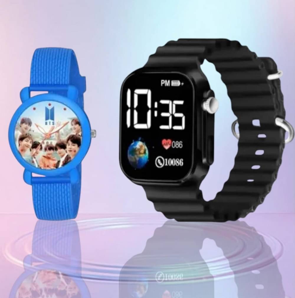     			DECLASSE Blue Resin Analog-Digital Men's Watch