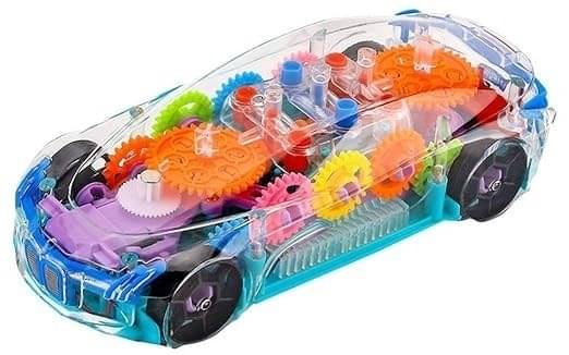     			Eclet 1 Transparent Car Toy for Kids - 360 Degree Rotating Concept Racing Vehicle with 3D Flashing LED Lights and Music (Color as per Stock) (Transparent Car)