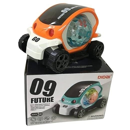     			Eclet 1pc Rotating Car Toy with 3D Lights Musical & Flashing Light Sound, Bump & Stunt Action Car Toy for Kids Multi Light Car Birthday Gift for Boys Return Gift for Kids