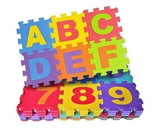     			Eclet 36Pcs ABCD Alphabet Puzzle Foam Mat for Interlocking Learning Alphabet & Number  (Multicolor)