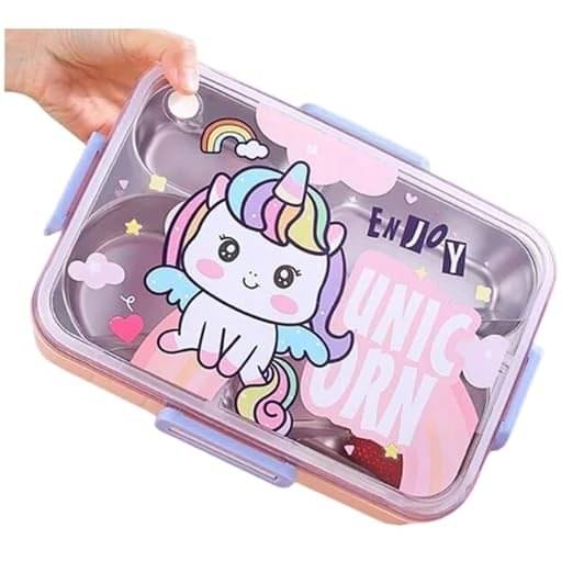     			Eclet Eclet unicorn lunch box Stainless Steel Lunch Box 1 - Container ( Pack of 1 )