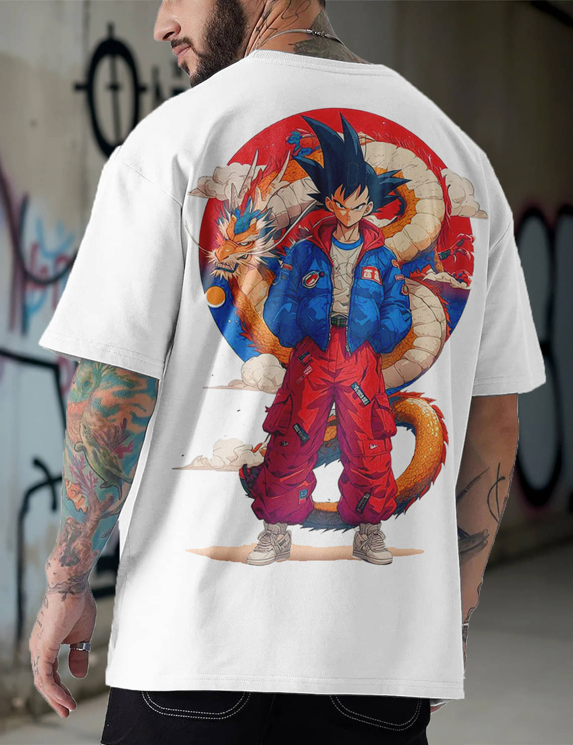 Force Cotton Blend Oversized Fit Printed Half Sleeves Men's Round T-Shirt - White ( Pack of 1 ) Force Cotton Blend Oversized Fit Printed Half Sleeves Men's Round T-Shirt - White ( Pack of 1 )