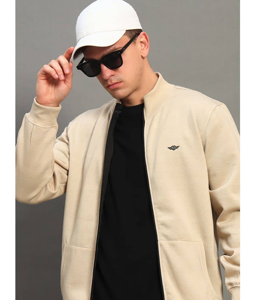 GET GOLF Fleece High Neck Men's Sweatshirt - Beige ( Pack of 1 )