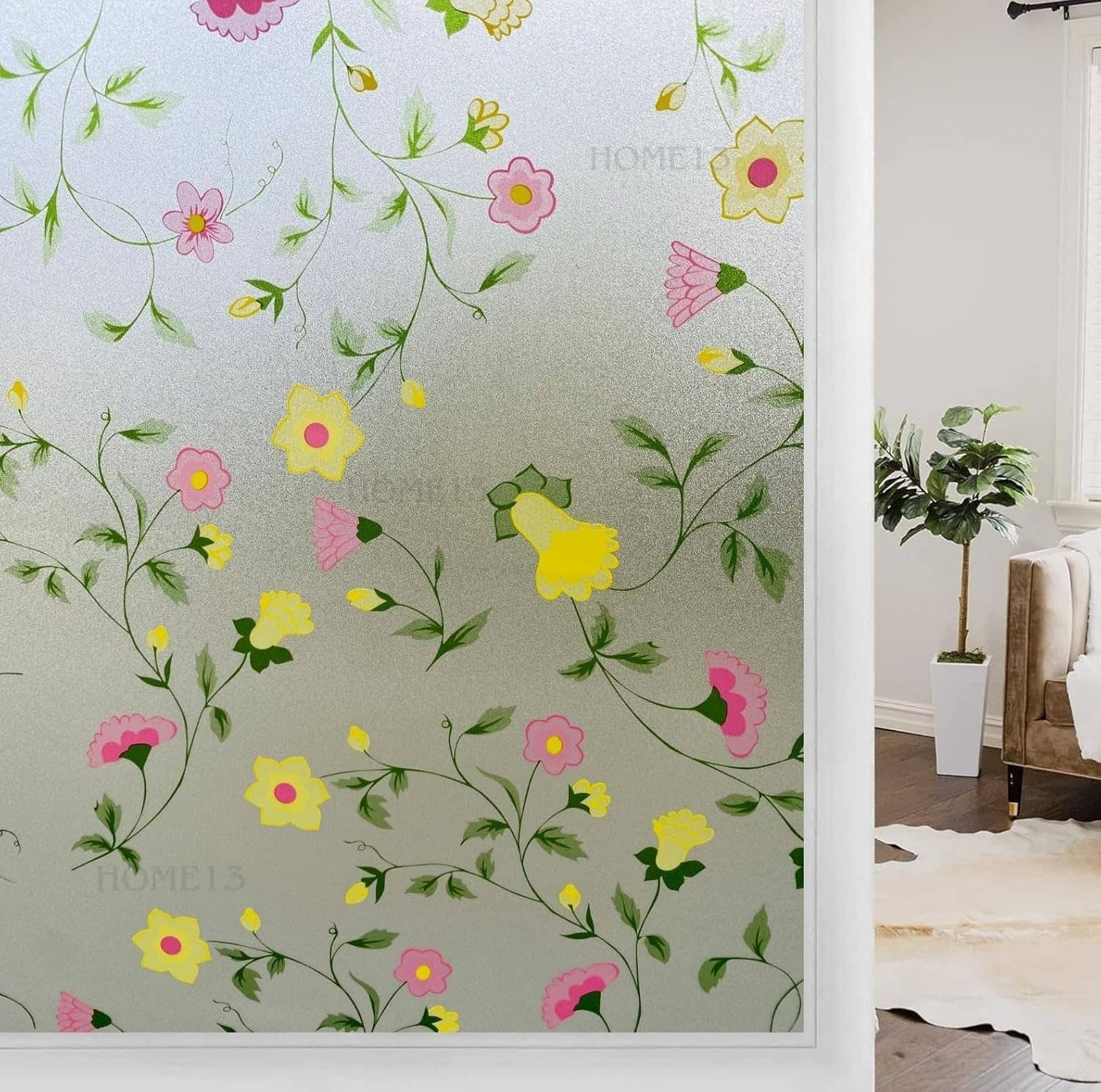 GREEWELT Floral Wallpaper ( 40 x 300 ) cm ( Pack of 1 )