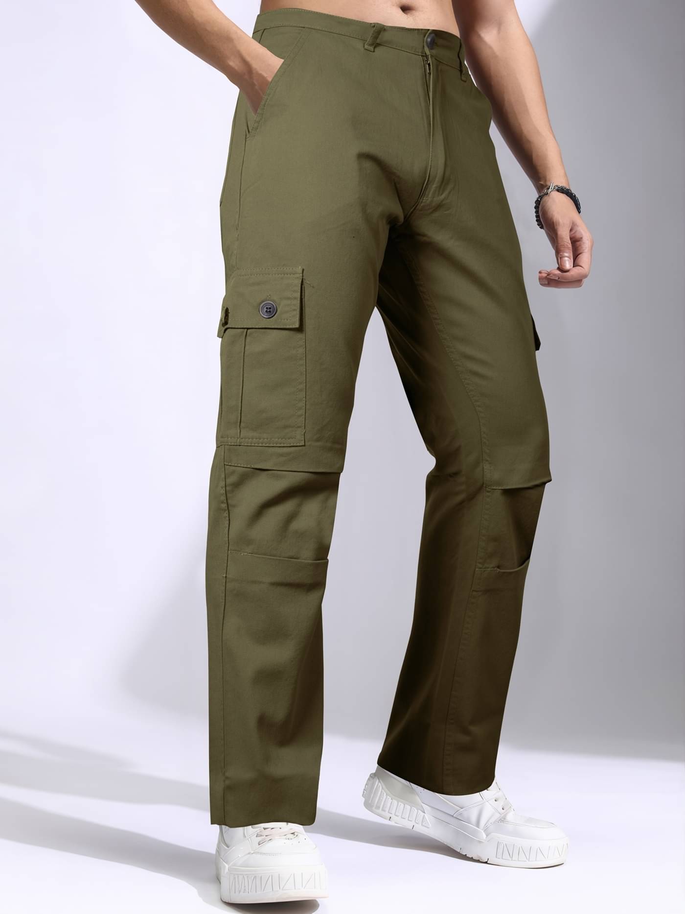     			JB JUST BLACK Regular Flat Men's Cargos - Brown ( Pack of 1 )