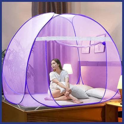 JDX - Multi Polycotton Foldable Mosquito Net, Machardani ( Pack of 1 )