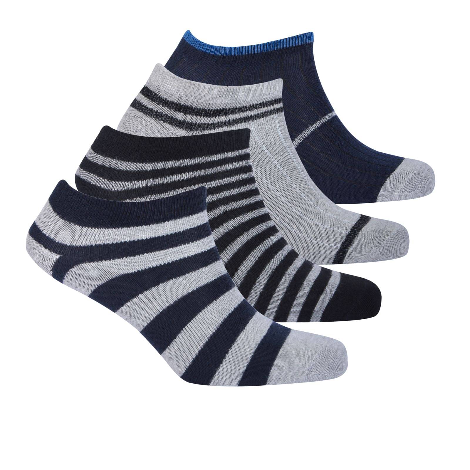 Krink Pack of 4 Men's Cotton Ankle Length Socks ( Multicolor ) Krink Pack of 4 Men's Cotton Ankle Length Socks ( Multicolor )