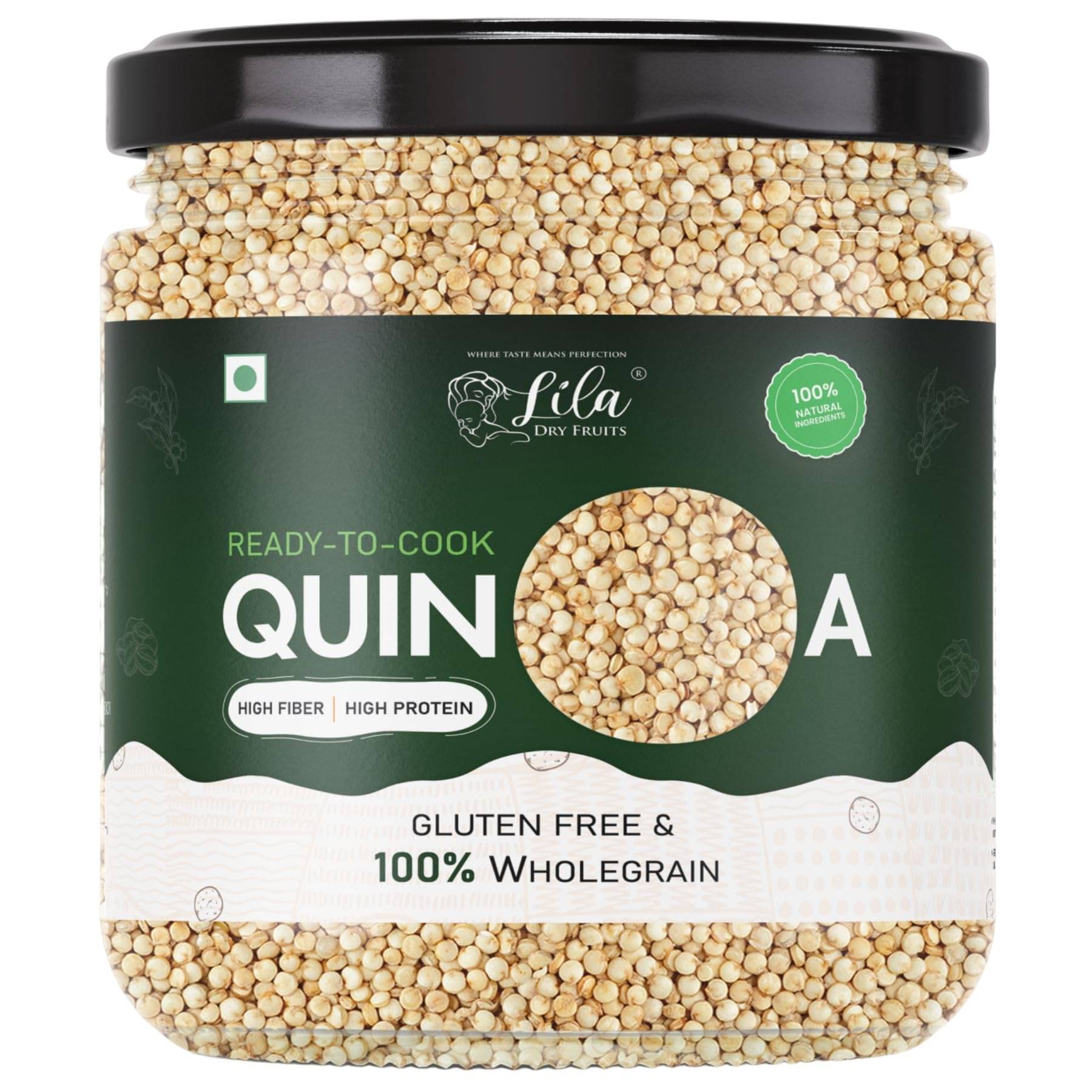 LILA DRY FRUITS Premium Quinoa Wholegrain 500 Gms Gluten-Free High Protein & Fibre LILA DRY FRUITS Premium Quinoa Wholegrain 500 Gms Gluten-Free High Protein & Fibre