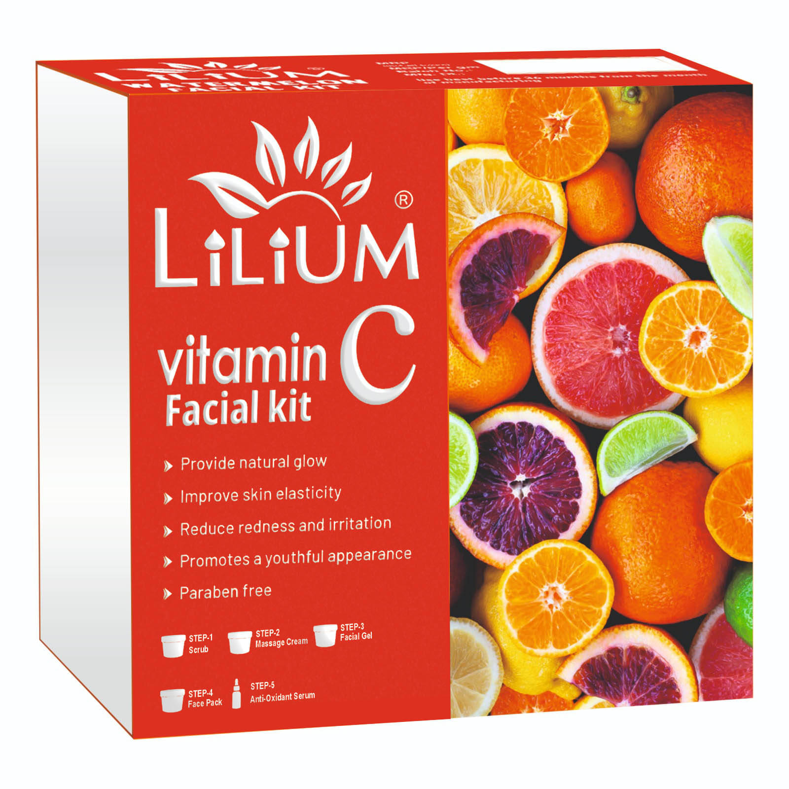     			Lilium Vitamin C Facial Kit 410g Less Than 3 Times Use Facial Kit For All Skin Type Orange 410 ( Pack of 1 )