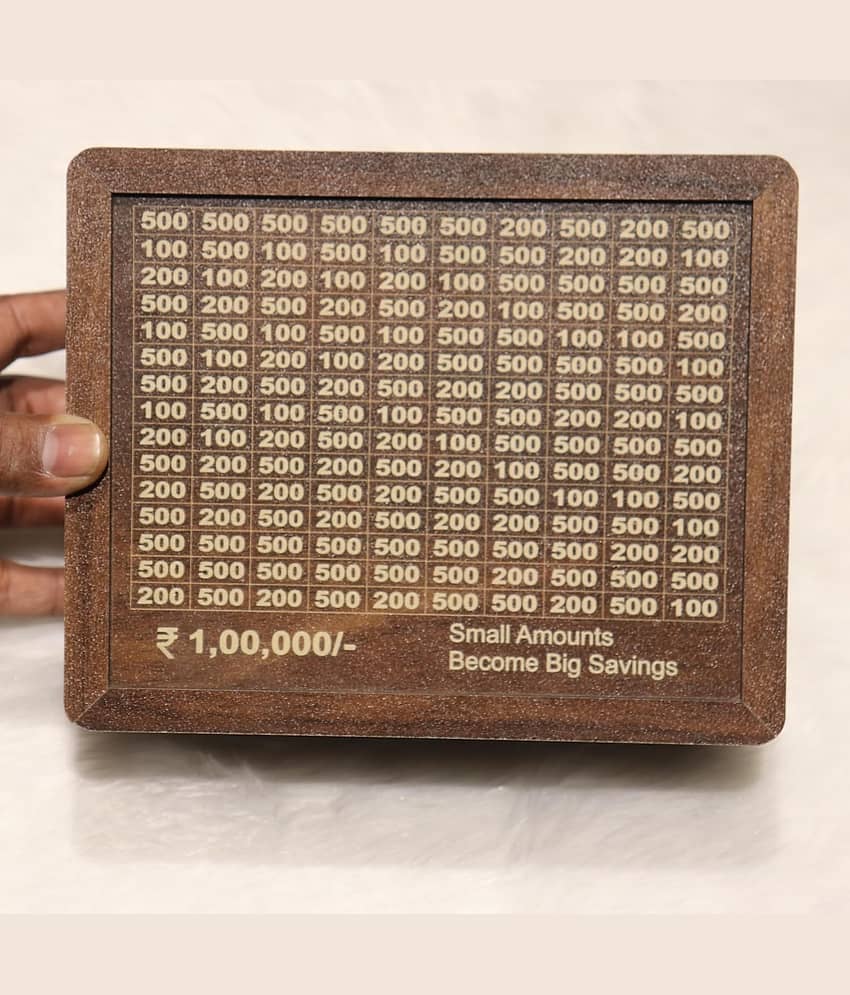 Midastra Engineered Wood Brown Others Piggy Bank ( Pack of 1 ) - Stationery | Buy online on ZillyBuy