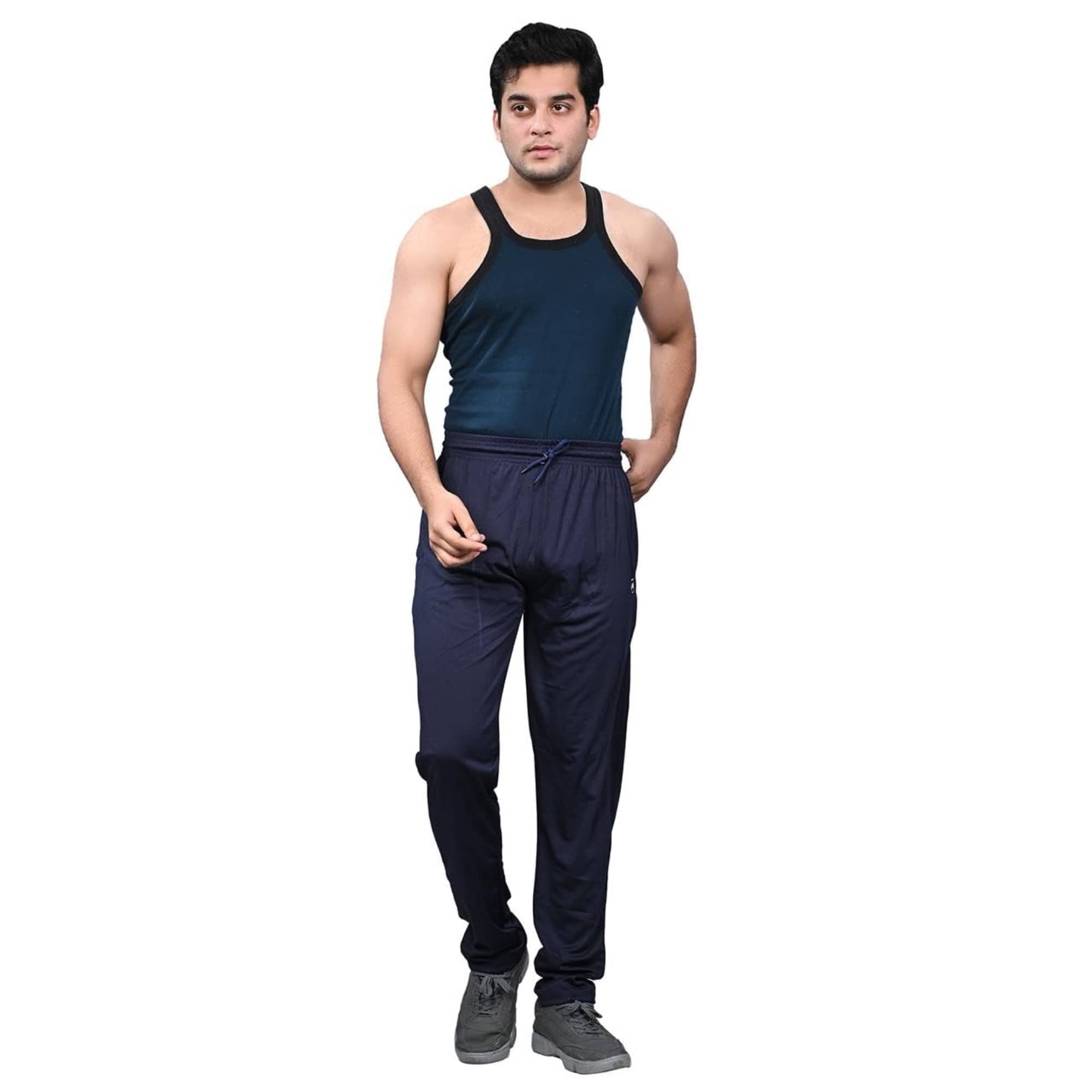 NEOCARDIN Navy Blue Polyester Men's Trackpants ( Pack of 1 ) - Track Pants | Buy online on ZillyBuy