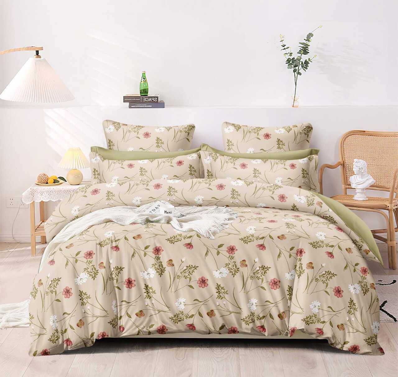 NeLeo Poly Cotton 1 Double King Bedsheet with 4 Pillow Covers ( Beige ) NeLeo Poly Cotton 1 Double King Bedsheet with 4 Pillow Covers ( Beige )
