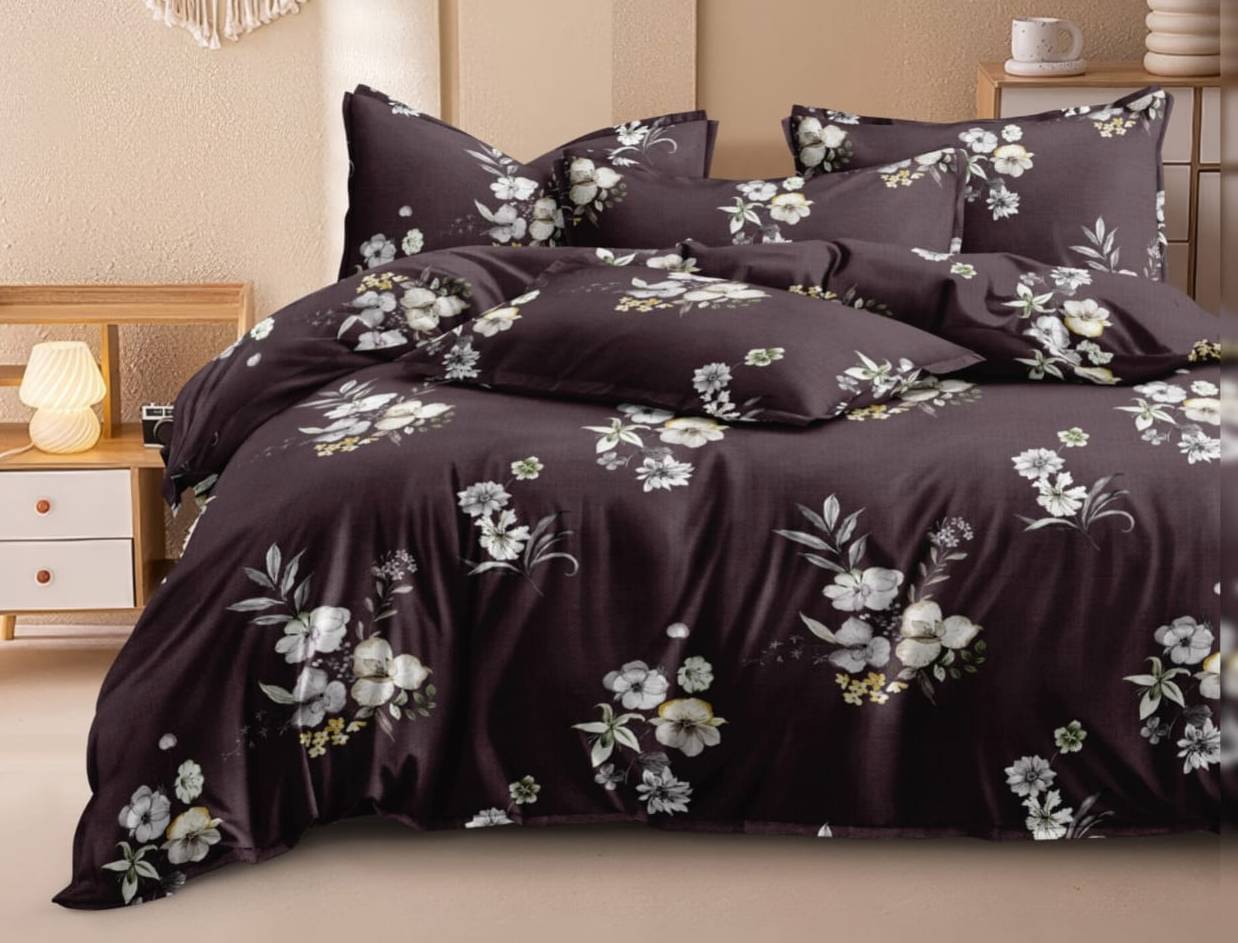 NeLeo Poly Cotton 1 Double King Bedsheet with 2 Pillow Covers ( Coffee Brown ) NeLeo Poly Cotton 1 Double King Bedsheet with 2 Pillow Covers ( Coffee Brown )