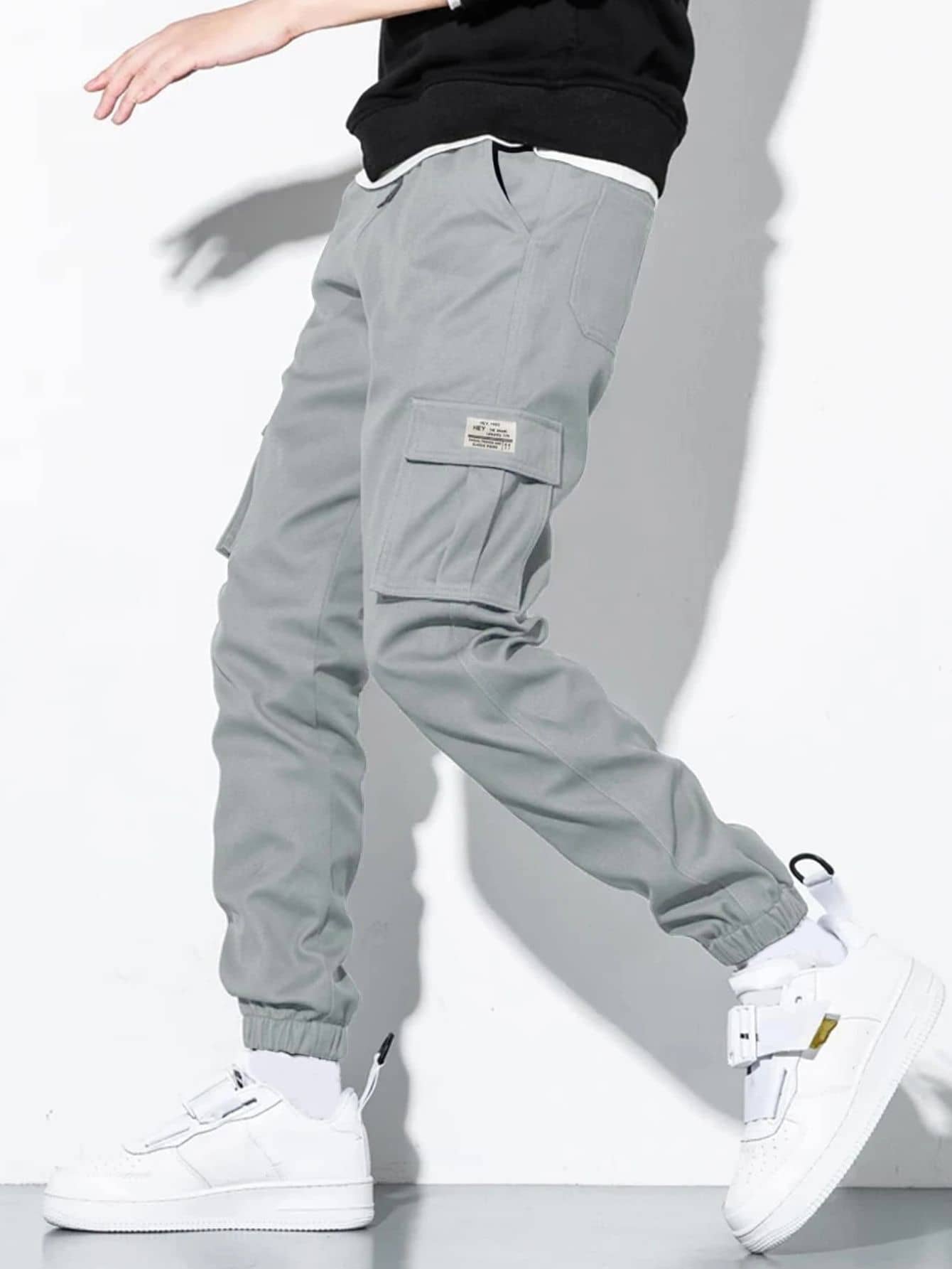 OLENE Grey Cotton Blend Men's Joggers ( Pack of 1 ) - Track Pants | Buy online on ZillyBuy