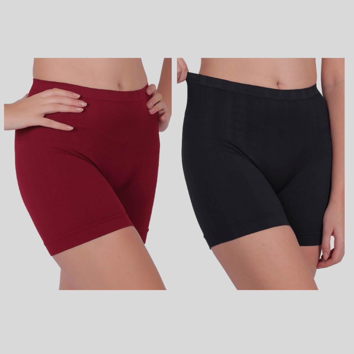 Pia Trends Pack of 2 Cotton Blend Women's Tummy Tucker ( Maroon,Black )     			Pia Trends Pack of 2 Cotton Blend Women's Tummy Tucker ( Maroon,Black )