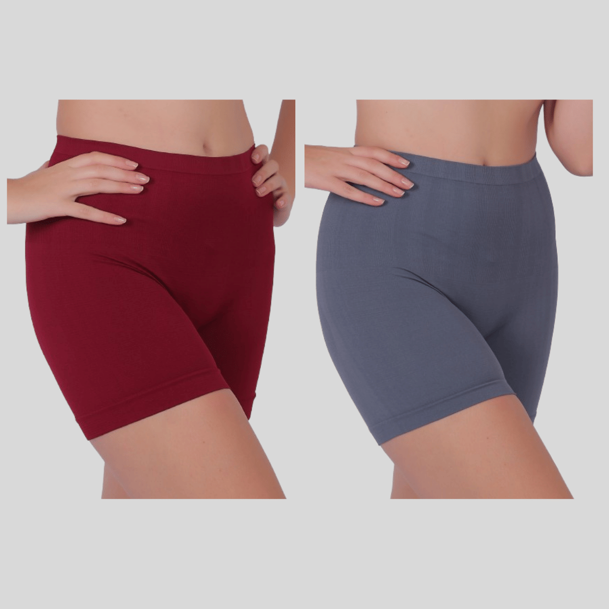     			Pia Trends Pack of 2 Cotton Blend Women's Tummy Tucker ( Maroon,Grey )