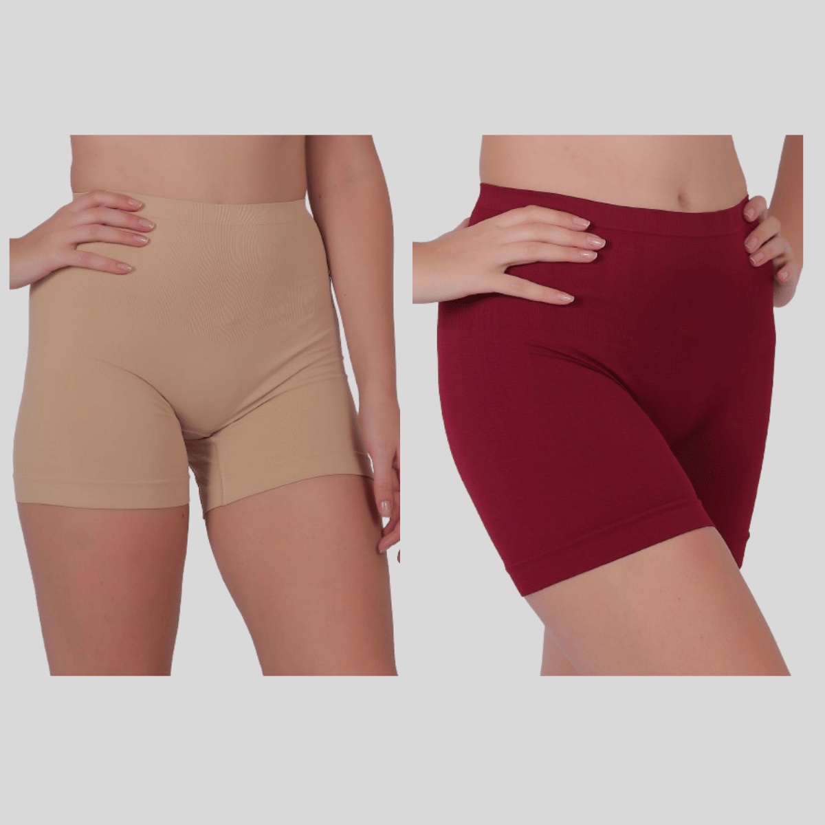     			Pia Trends Pack of 2 Cotton Blend Women's Tummy Tucker ( Beige,Maroon )
