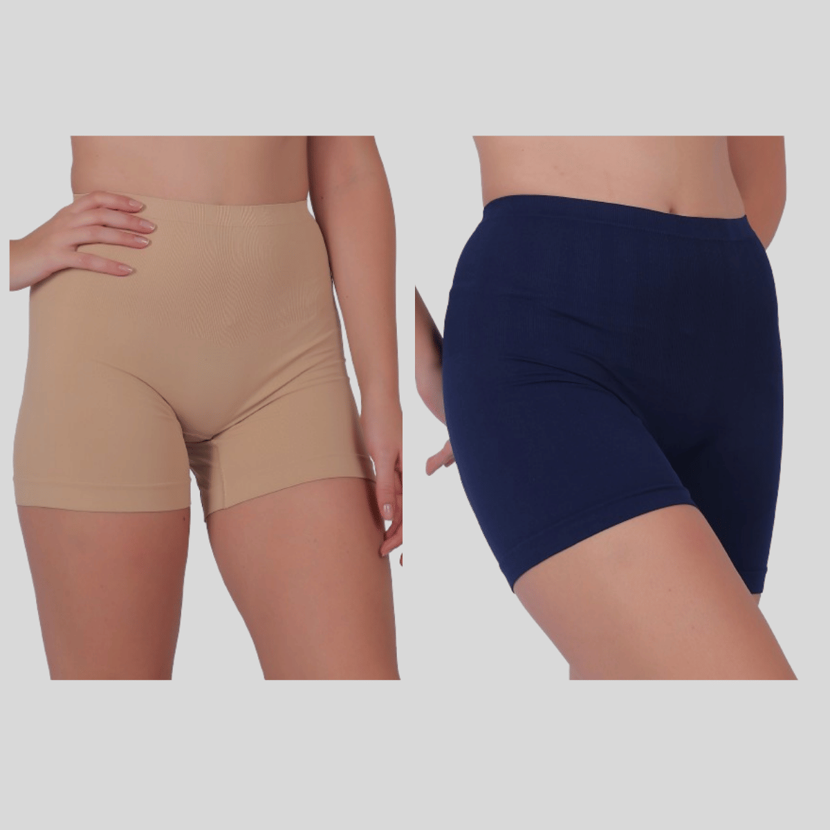     			Pia Trends Pack of 2 Cotton Blend Women's Tummy Tucker ( Beige,Navy Blue )