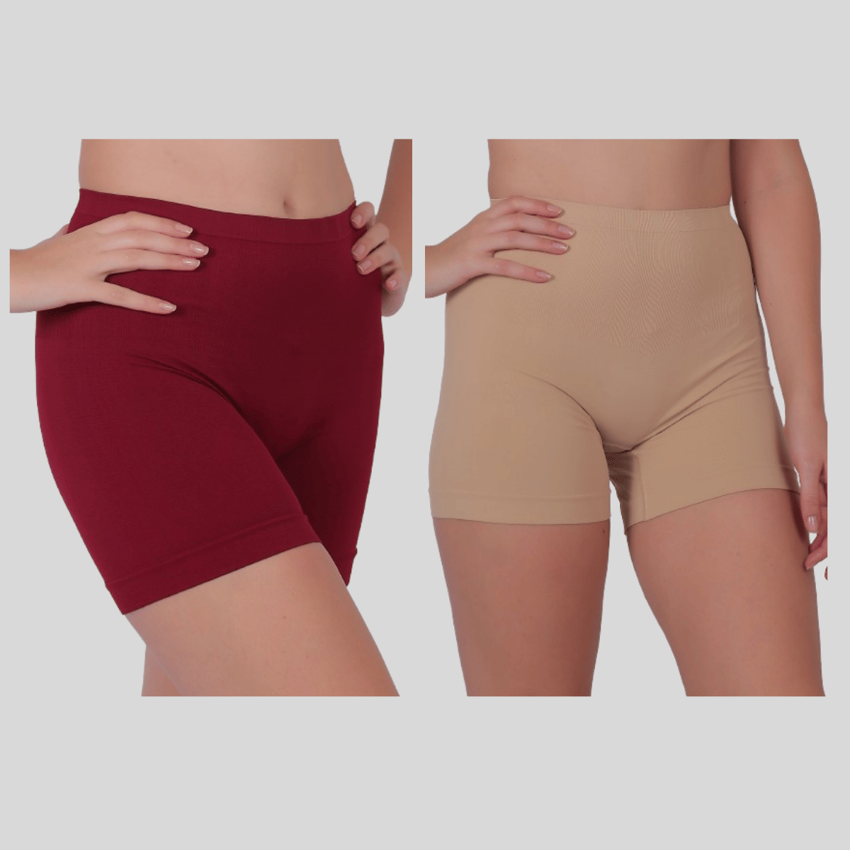 Pia Trends Pack of 2 Cotton Blend Women's Tummy Tucker ( Maroon,Black ) - Shapewear | Buy online on ZillyBuy