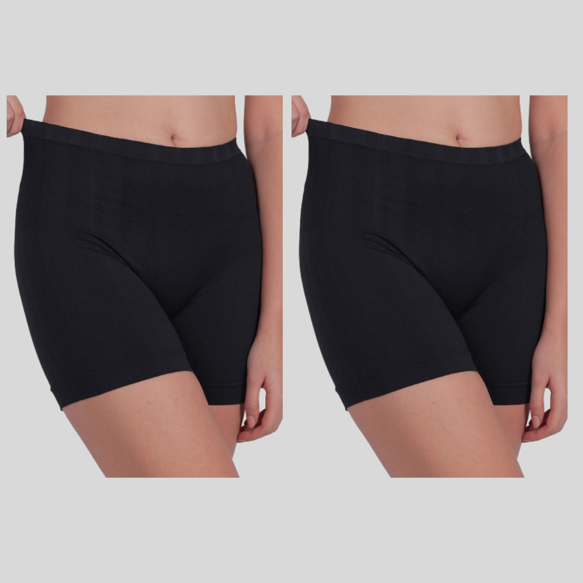     			Pia Trends Pack of 2 Cotton Blend Women's Tummy Tucker ( Black )