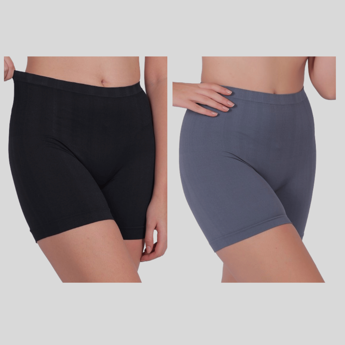     			Pia Trends Pack of 2 Cotton Blend Women's Tummy Tucker ( Black,Grey )