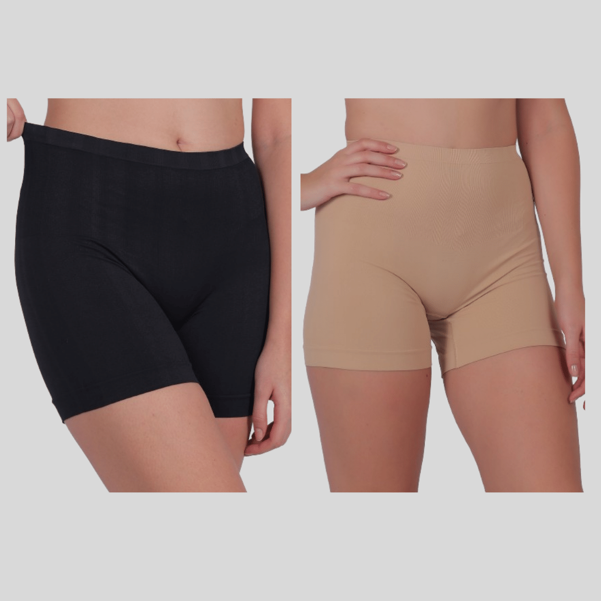 Pia Trends Pack of 2 Cotton Blend Women's Tummy Tucker ( Black,Beige ) Pia Trends Pack of 2 Cotton Blend Women's Tummy Tucker ( Black,Beige )