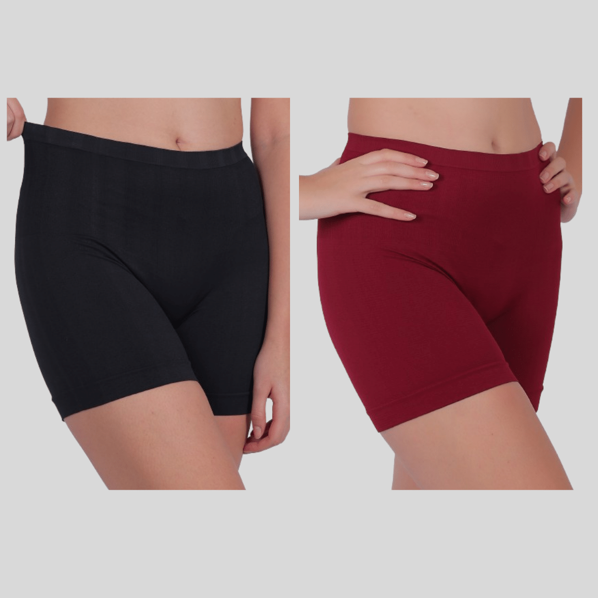 Pia Trends Pack of 2 Cotton Blend Women's Tummy Tucker ( Black,Maroon ) Pia Trends Pack of 2 Cotton Blend Women's Tummy Tucker ( Black,Maroon )