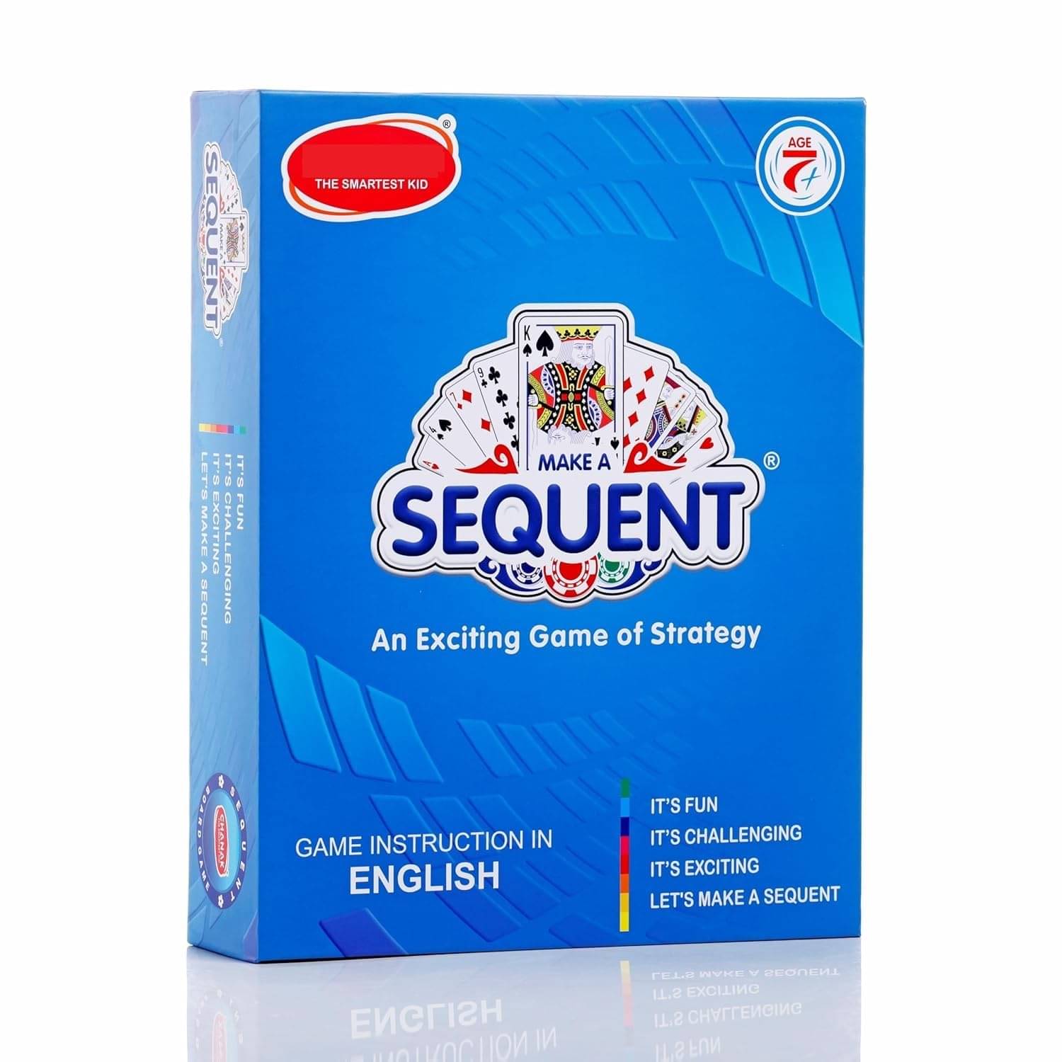     			Sequent Board Game, Strategy & Logic Challenging Game with Foldable Board, Plastic Chips & Cards, 2 Players, Ages 7+
