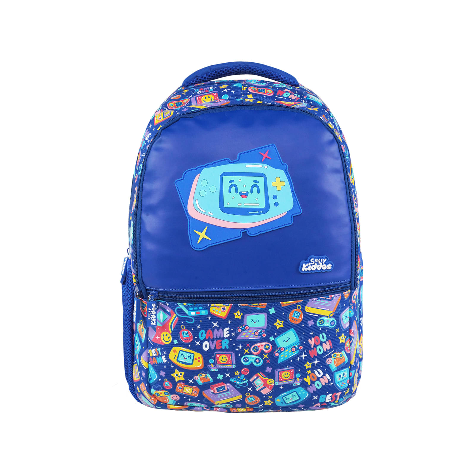     			Smily Kidddos Blue Nylon Backpack For Kids