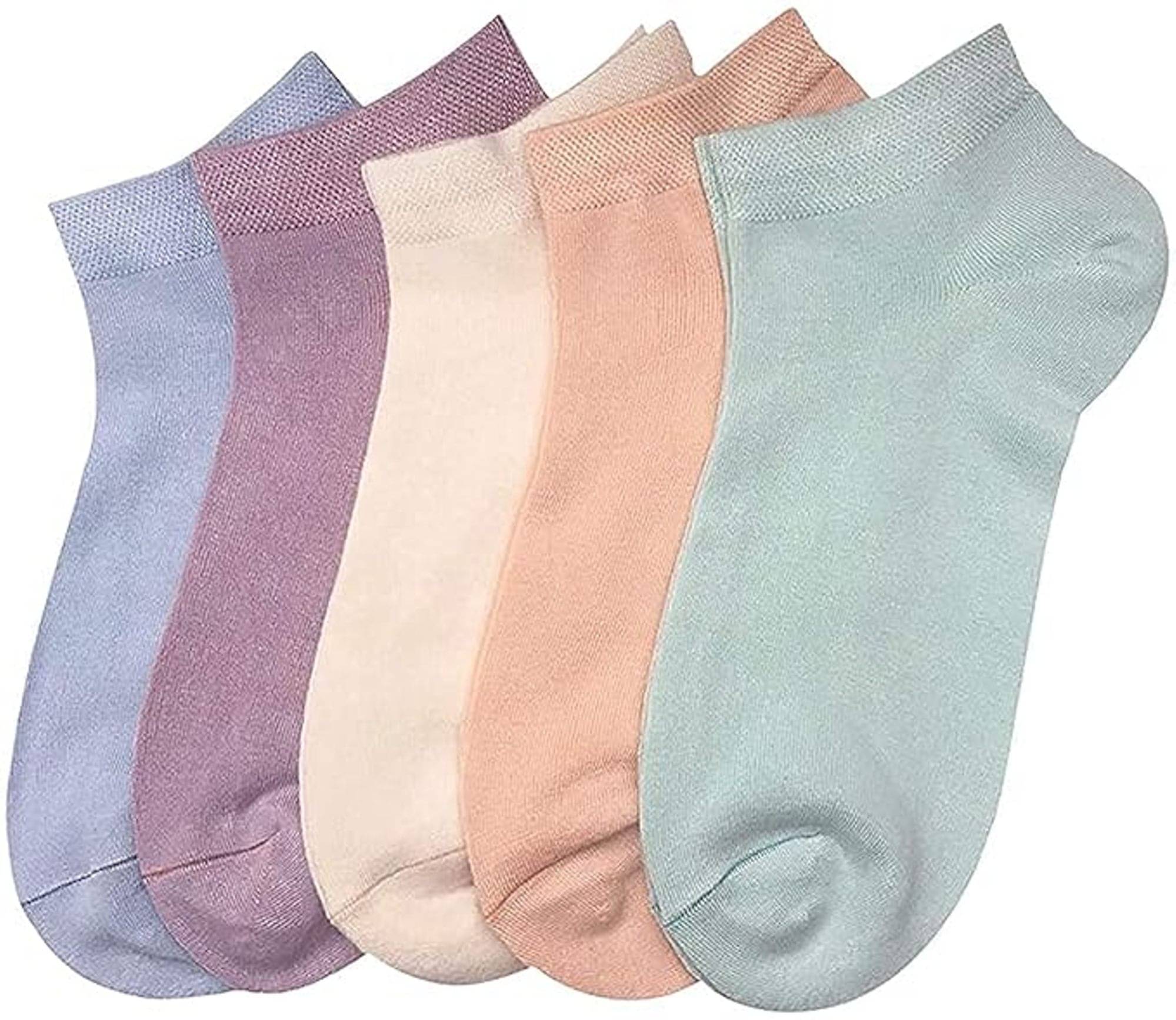     			THRIFTKART Pack of 4 Women's Cotton Ankle Length Socks ( Multicolor )