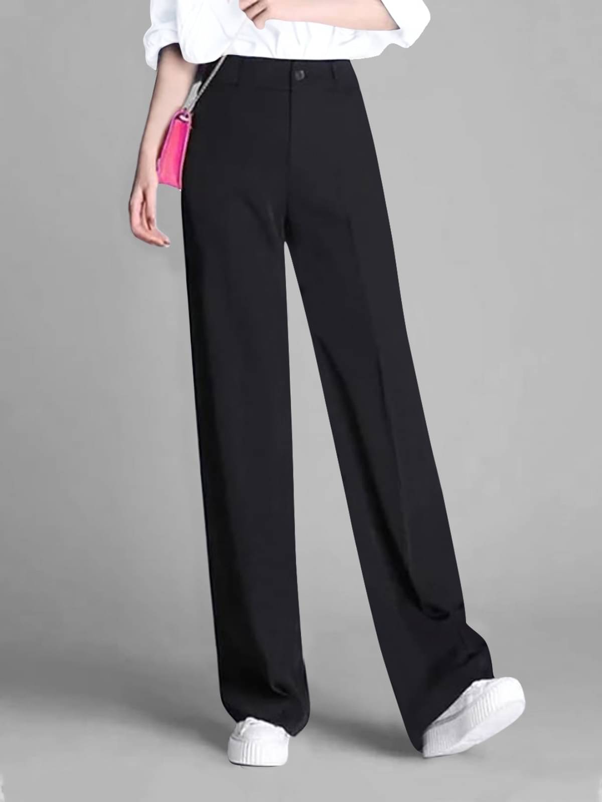     			TOOCHKI Pack of 1 Lycra Straight Women's Casual Pants ( Black )