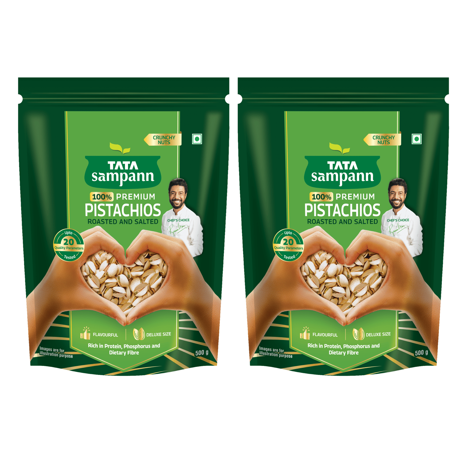     			Tata Sampann Pistachio Nut (Pista) 500 gm Pack of 2