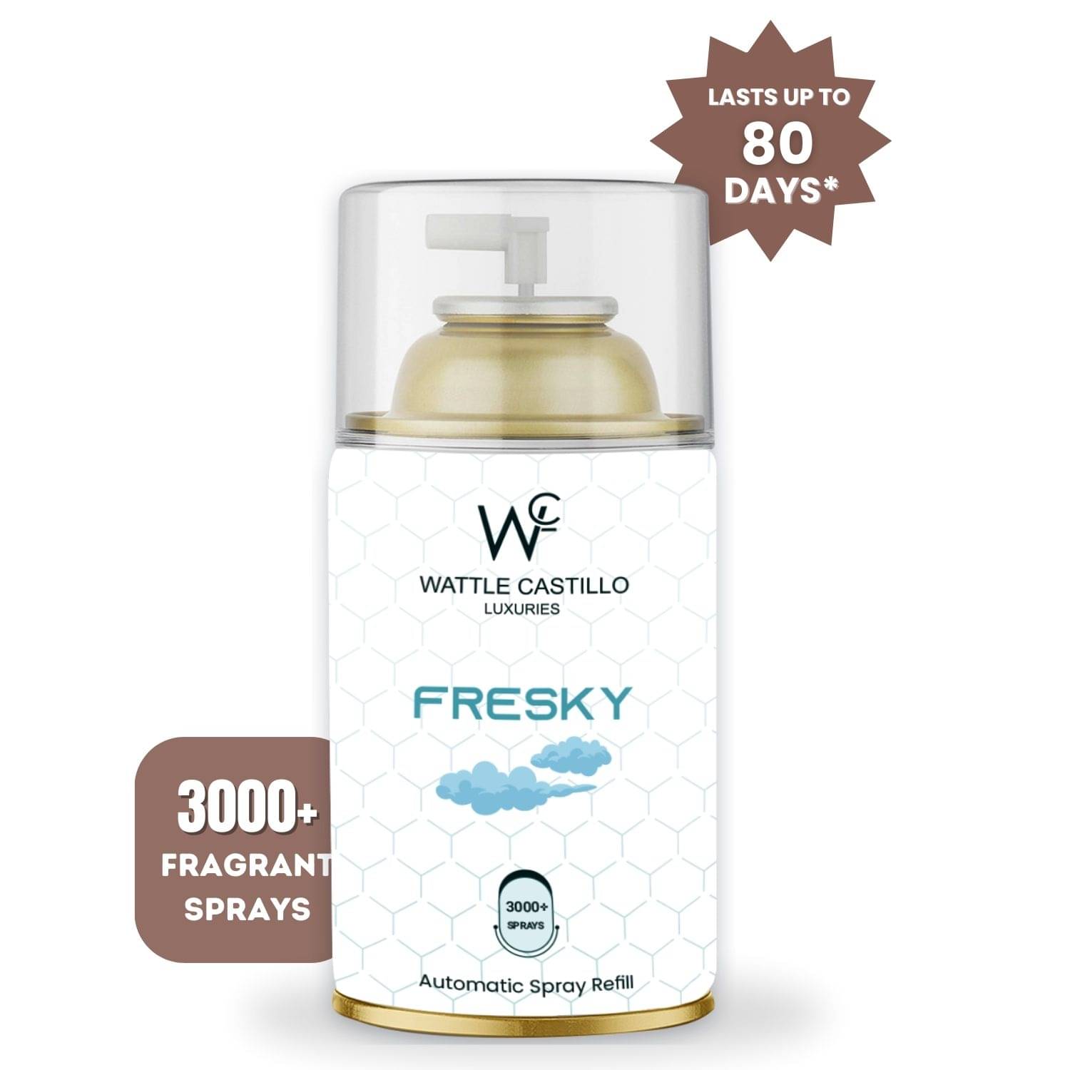 Wattle Castillo Room Freshener Refill 265ml-Fresky( Pack of 1 ) Wattle Castillo Room Freshener Refill 265ml-Fresky( Pack of 1 )