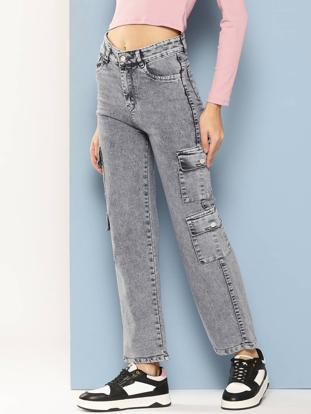     			Aarika - Grey Denim Regular Fit Women's Jeans ( Pack of 1 )
