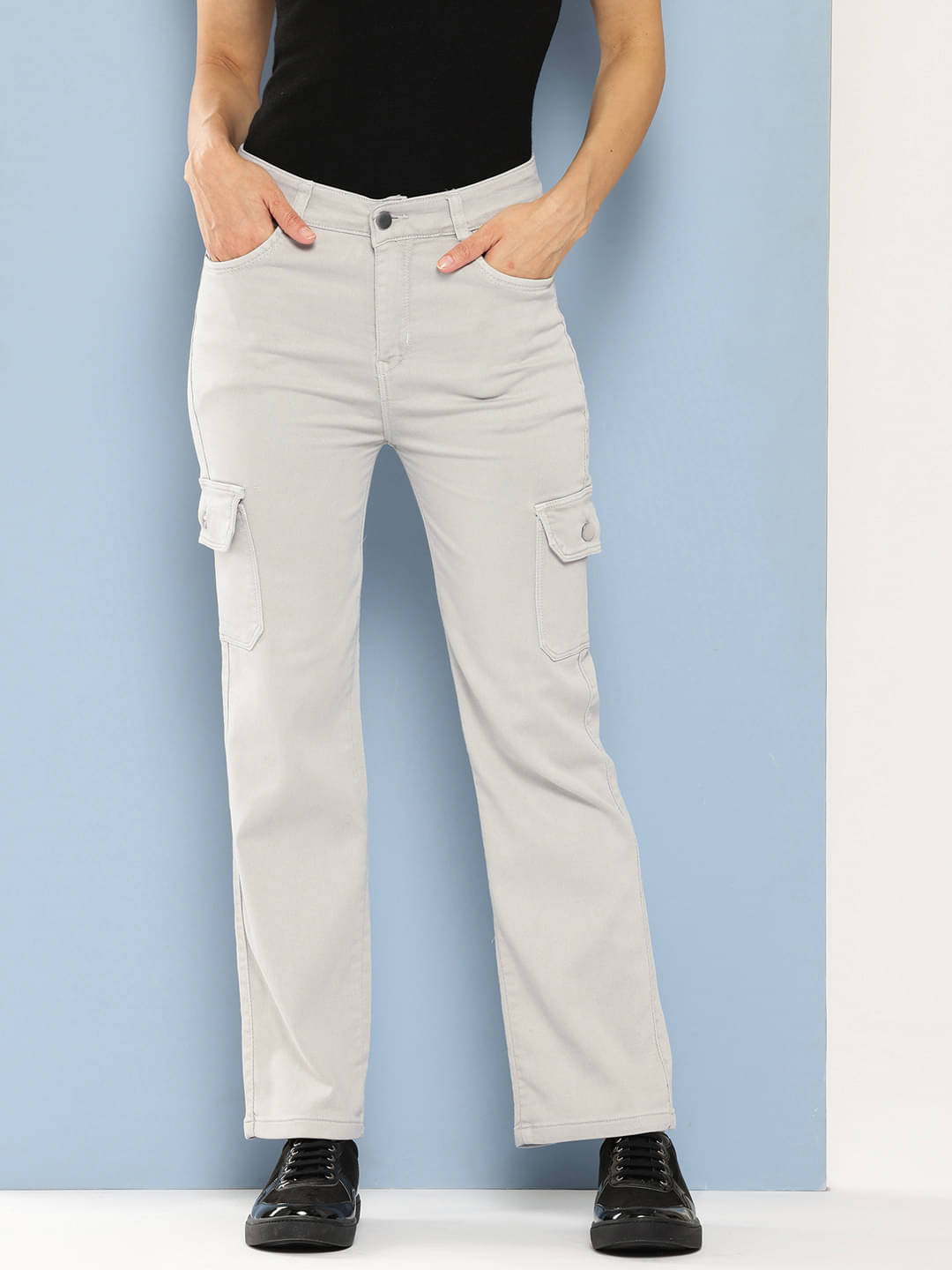     			Aarika - Light Grey Denim Regular Fit Women's Jeans ( Pack of 1 )