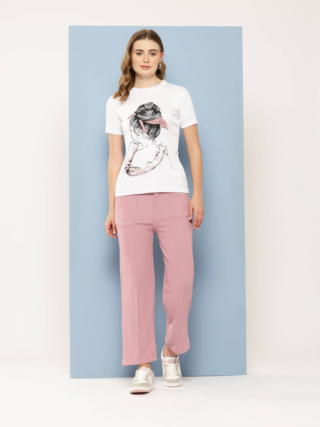     			Aarika Pack of 1 Nylon Regular Women's Casual Pants ( Pink )