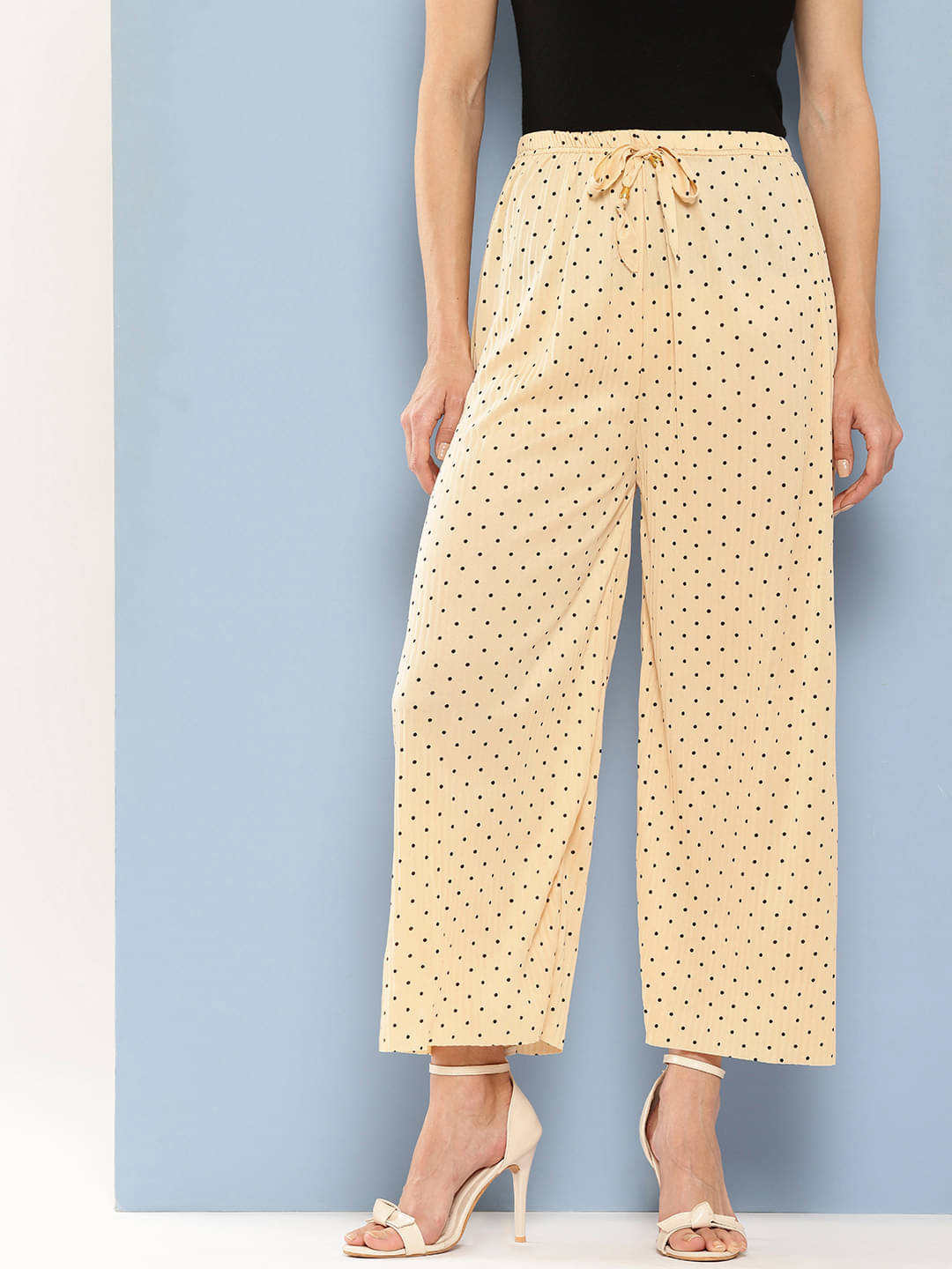 Aarika Pack of 1 Polyester Straight Women's Palazzos ( Beige ) Aarika Pack of 1 Polyester Straight Women's Palazzos ( Beige )