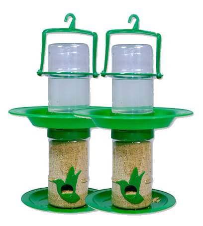     			Amijivdaya Bird Feeder Green W