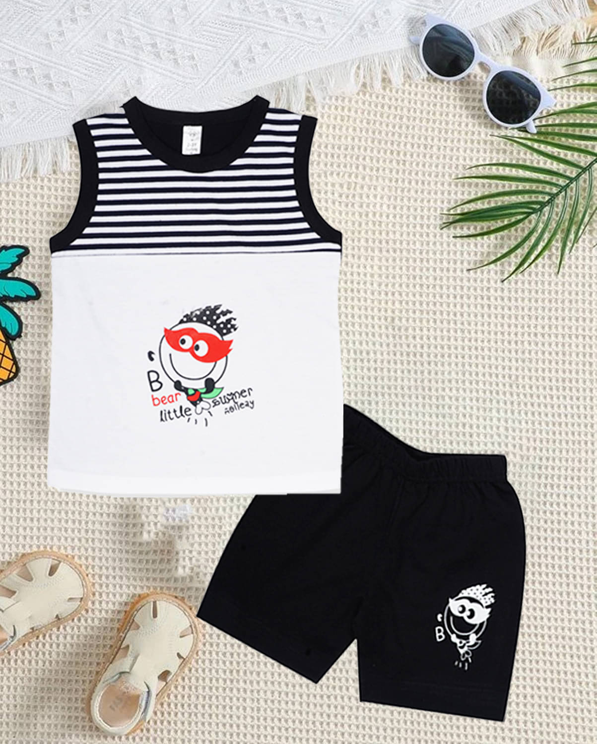     			Billyball Pack of 1 Boys Cotton T-Shirt & Shorts Set ( Multicolor )