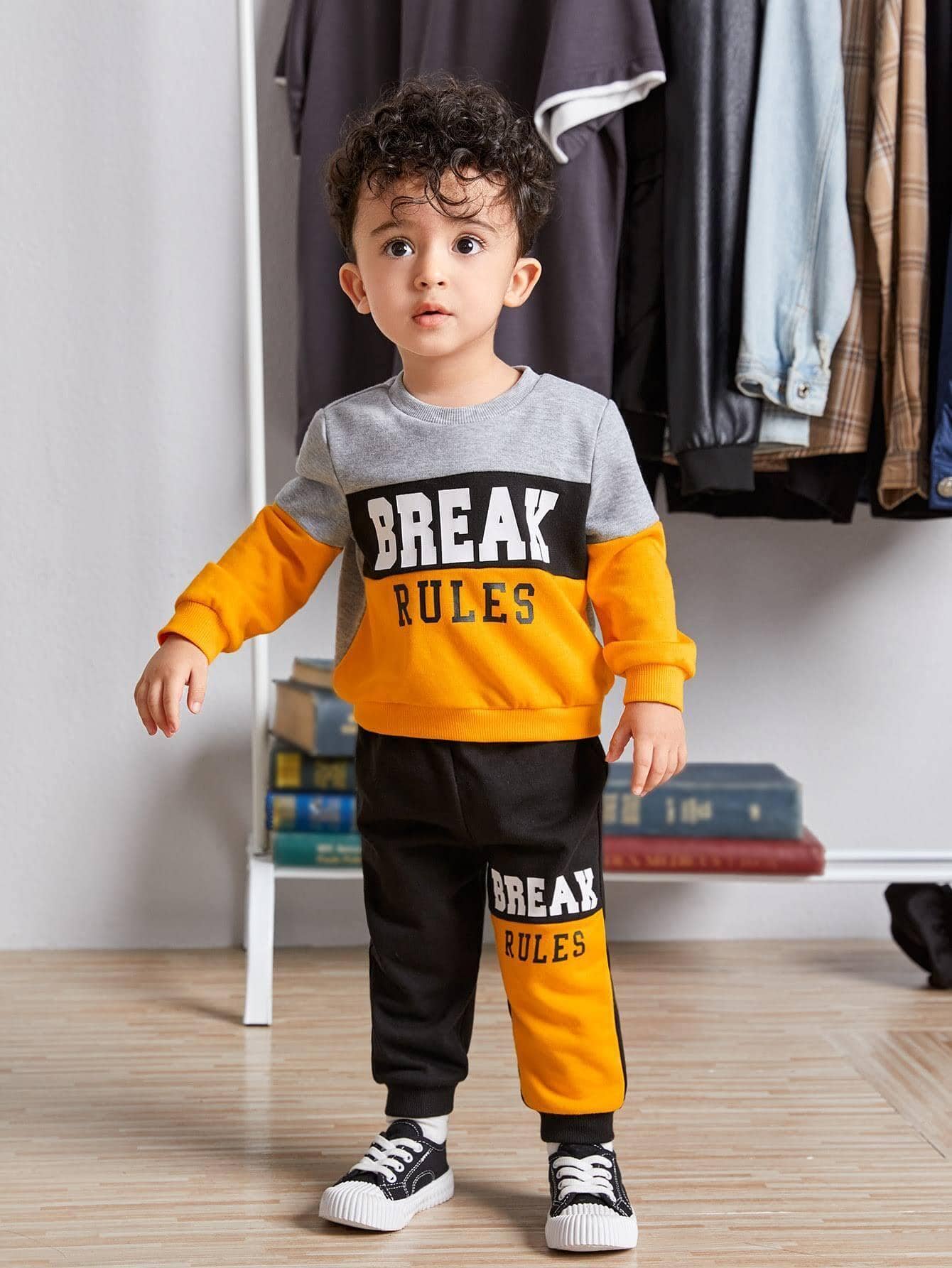 Billyball Pack of 1 Unisex Cotton T-Shirt & Pants Set ( Yellow )