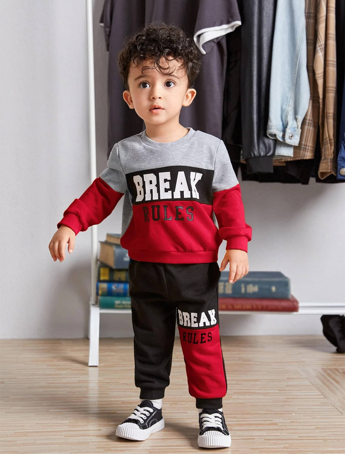     			Billyball Pack of 1 Unisex Cotton T-Shirt & Pants Set ( Red )