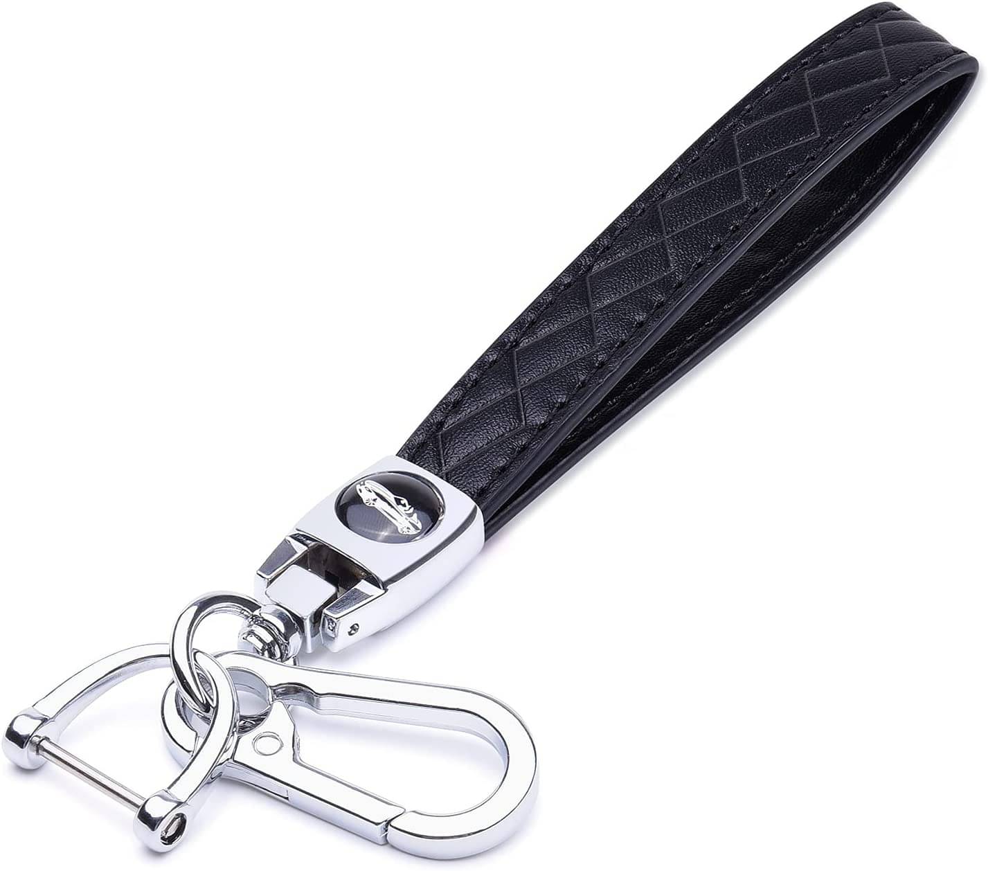     			CAMPARK Leather Keychain Single Black