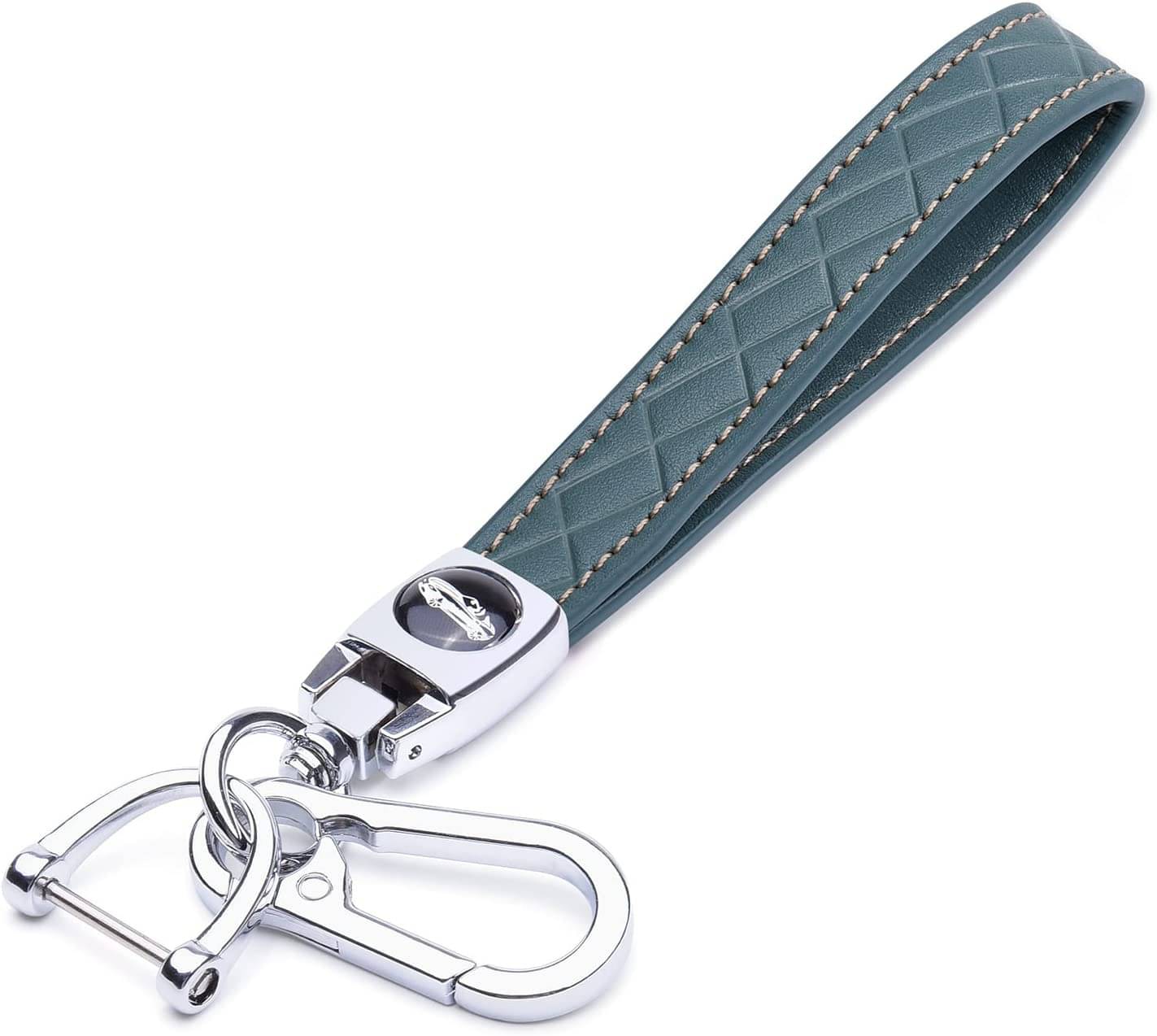     			CAMPARK Leather Keychain Single Blue