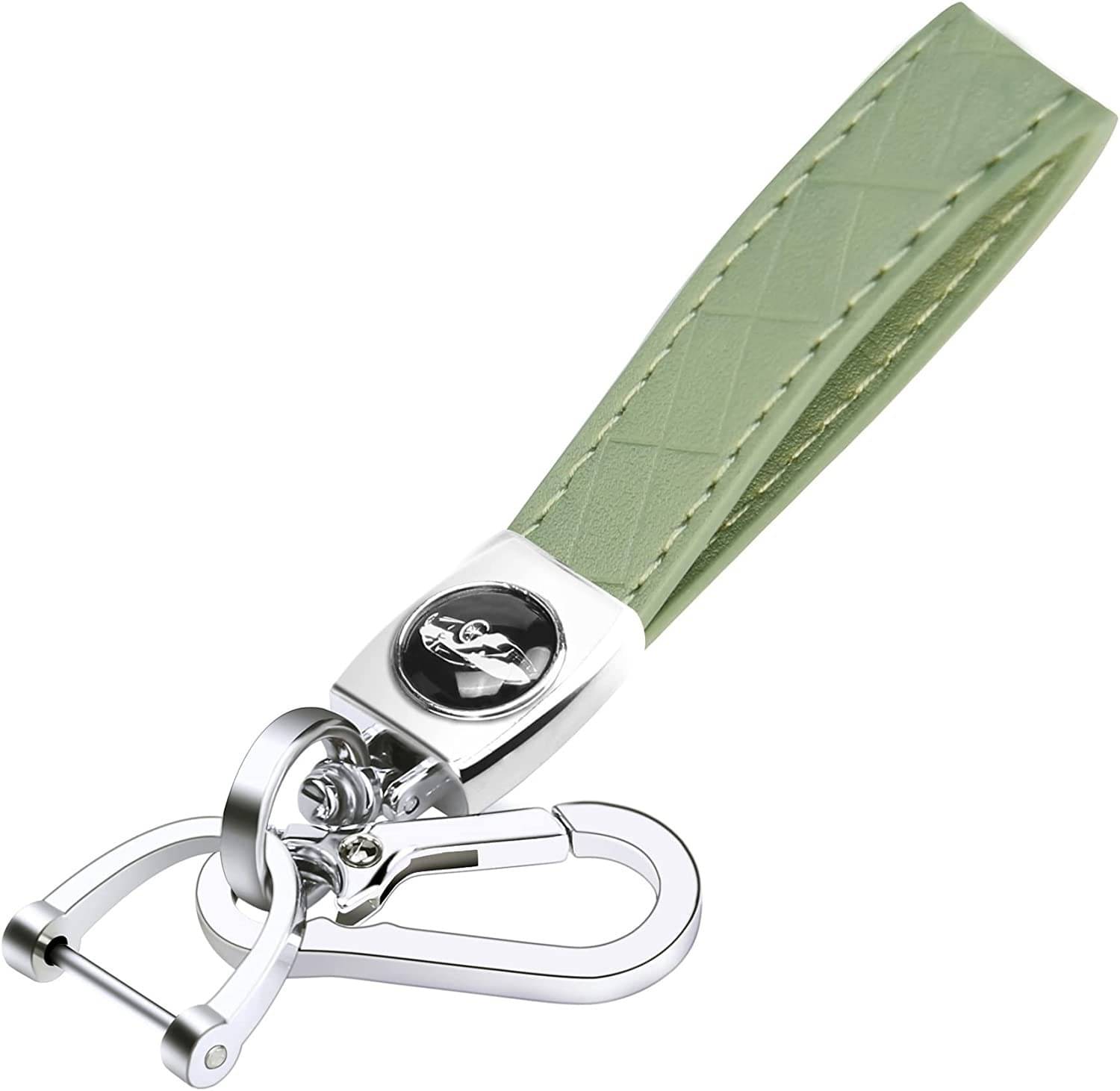 CAMPARK Leather Keychain Single Green CAMPARK Leather Keychain Single Green