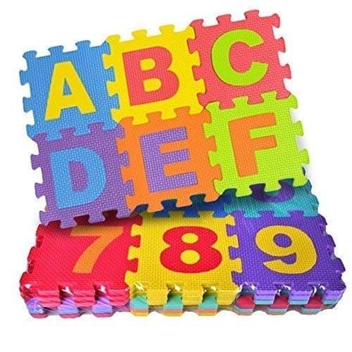     			Eclet Best Baby Gift Learning & Educational toy Mini Mat Puzzles 36pieces (pack of 1) for Alphabet and Number Blocks Puzzle Foam Play Floor mat  (Multicolor)