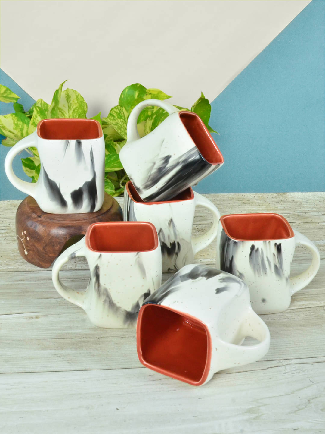     			FABINALIV FLCUP-1021 Printed Ceramic Tea Cup 200 ml ( Pack of 6 )
