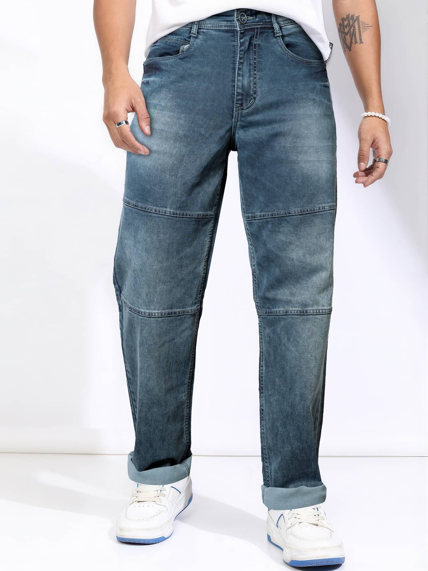 JB JUST BLACK Straight Faded Men's Jeans - Dark Blue ( Pack of 1 ) JB JUST BLACK Straight Faded Men's Jeans - Dark Blue ( Pack of 1 )
